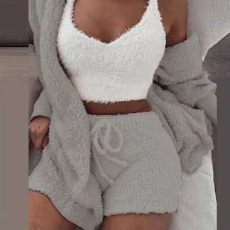 Fluffy 3 Piece PJ Set