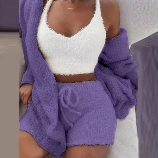 Fluffy 3 Piece PJ Set